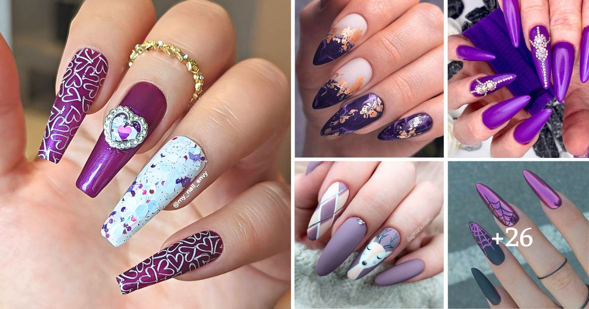 30 Irresistible Purple Nail Ideas To Copy On Your Salon Trip