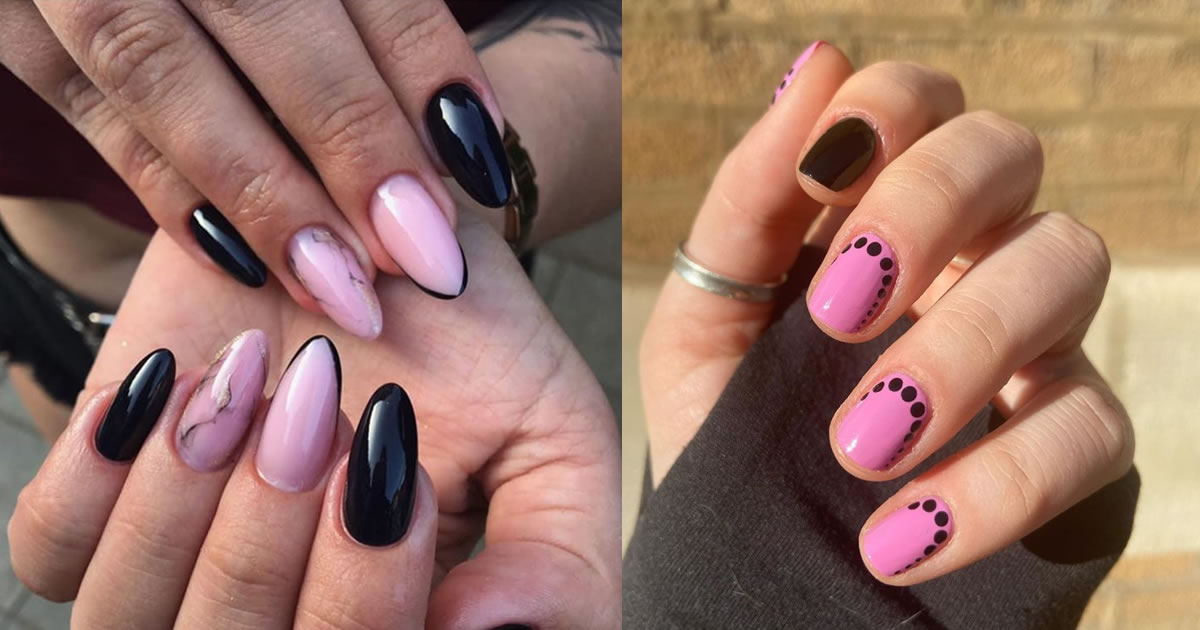 60 Pink and Black Nail Design Ideas for 2022