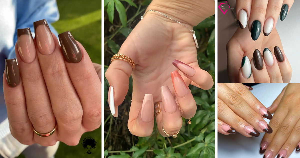 64 Trending Brown French Nail Designs in 2022 That You Need To See