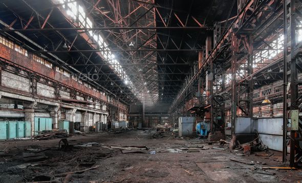 Abandoned factories echo tales of a lost era