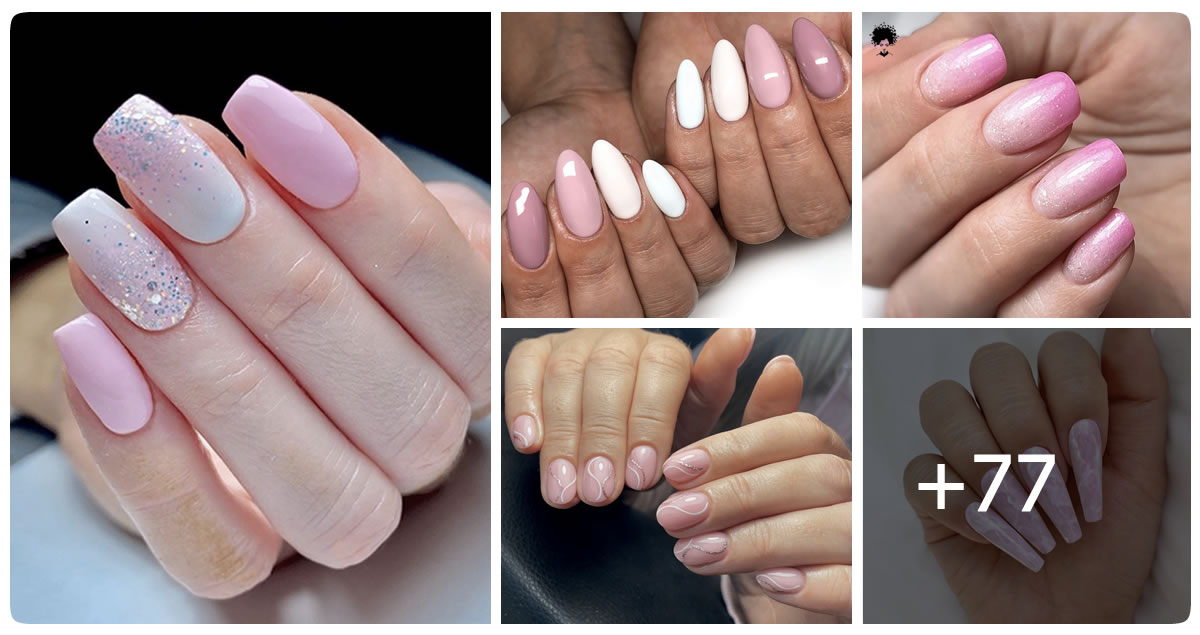 77 Pretty Pink And White Nails For Any Occasion