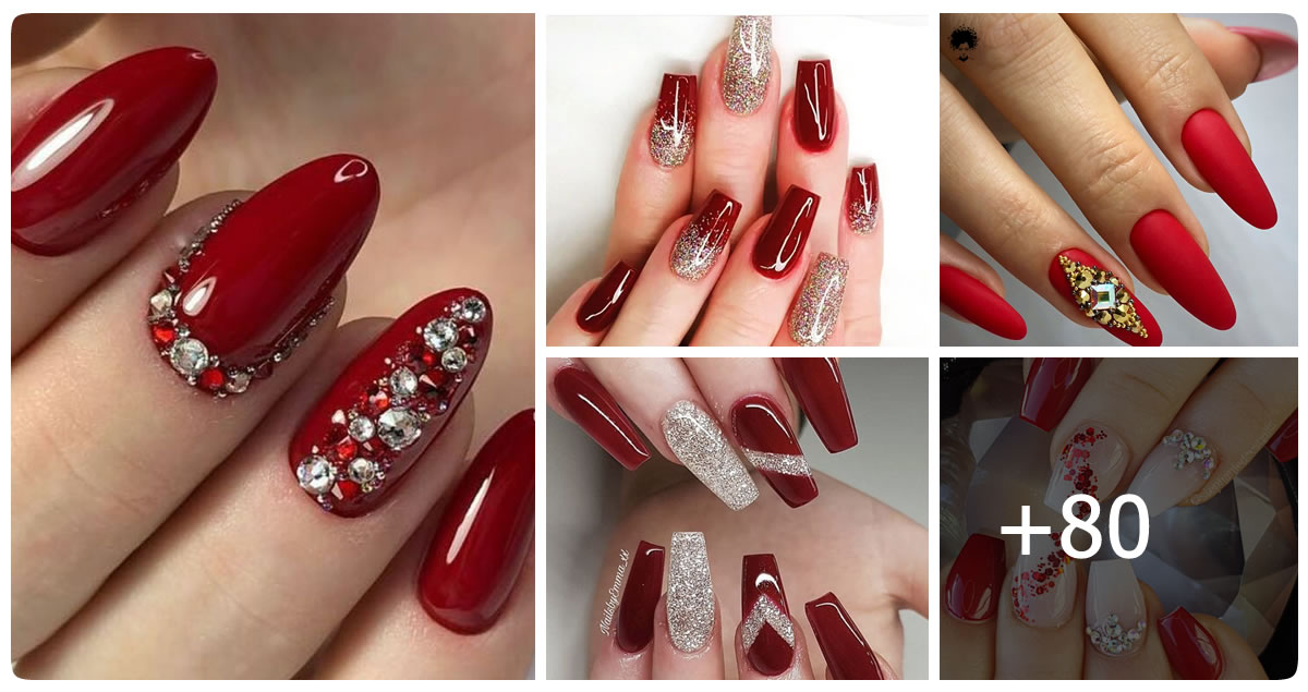 80 Beautiful Red Bridal Nail Ideas to Perfect Your Wedding Look