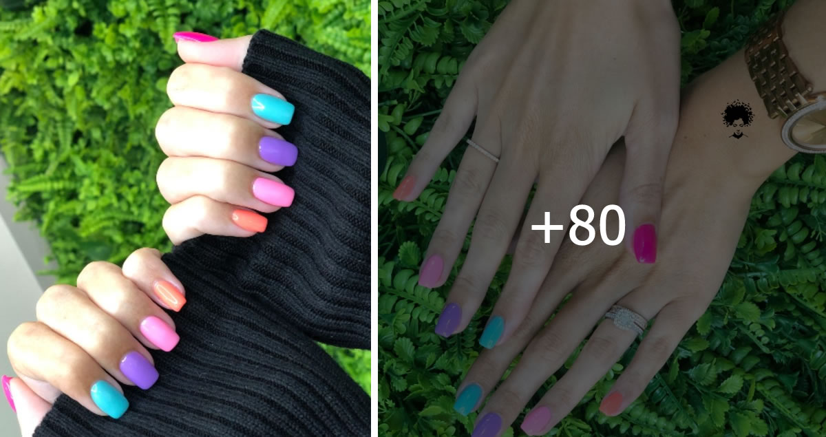 82 PH๏τos: Fabulous Multicolored Nails Summer In Season 2022