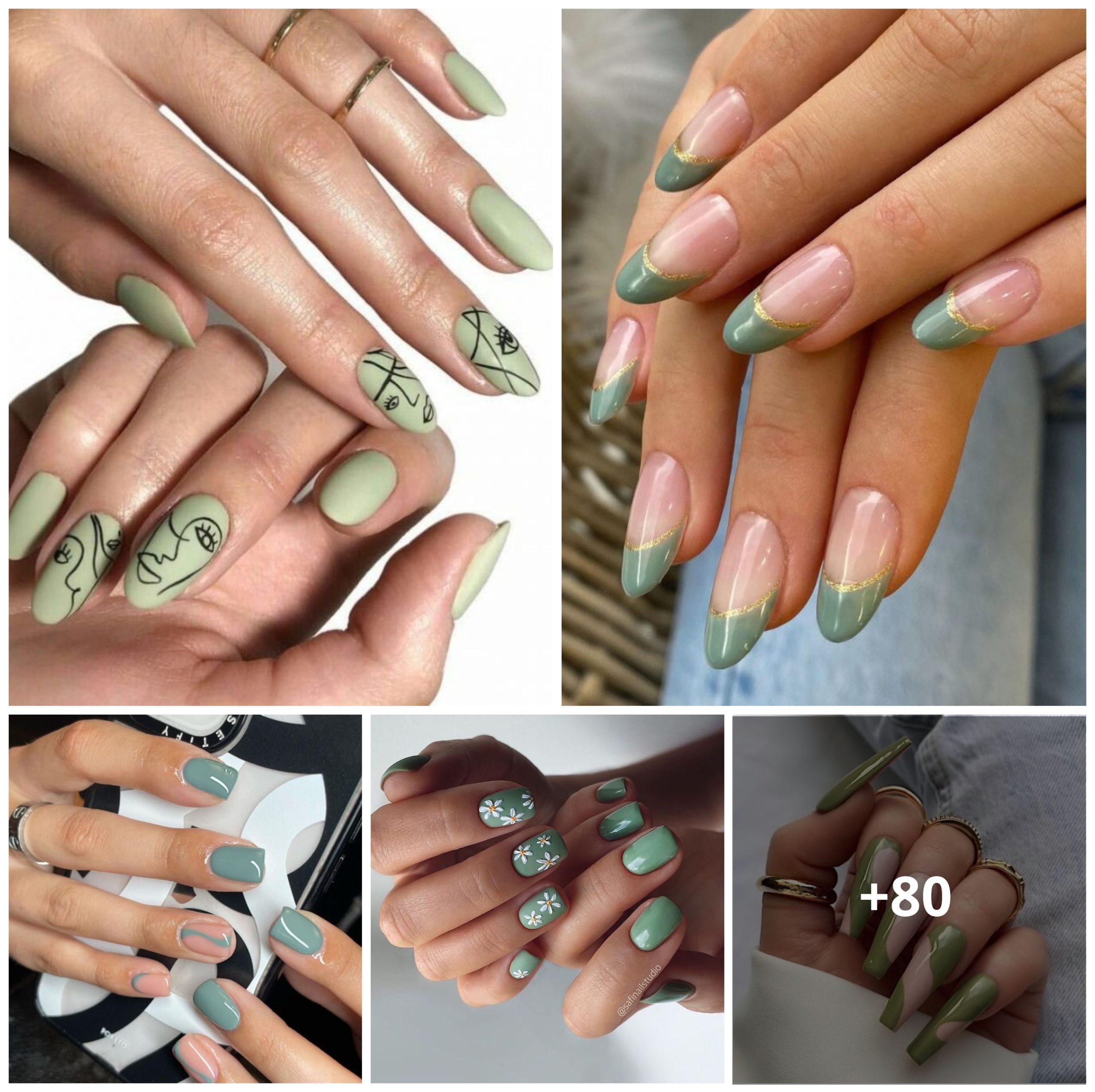 86 Sage Green Nails That Are Worth Swooning Over