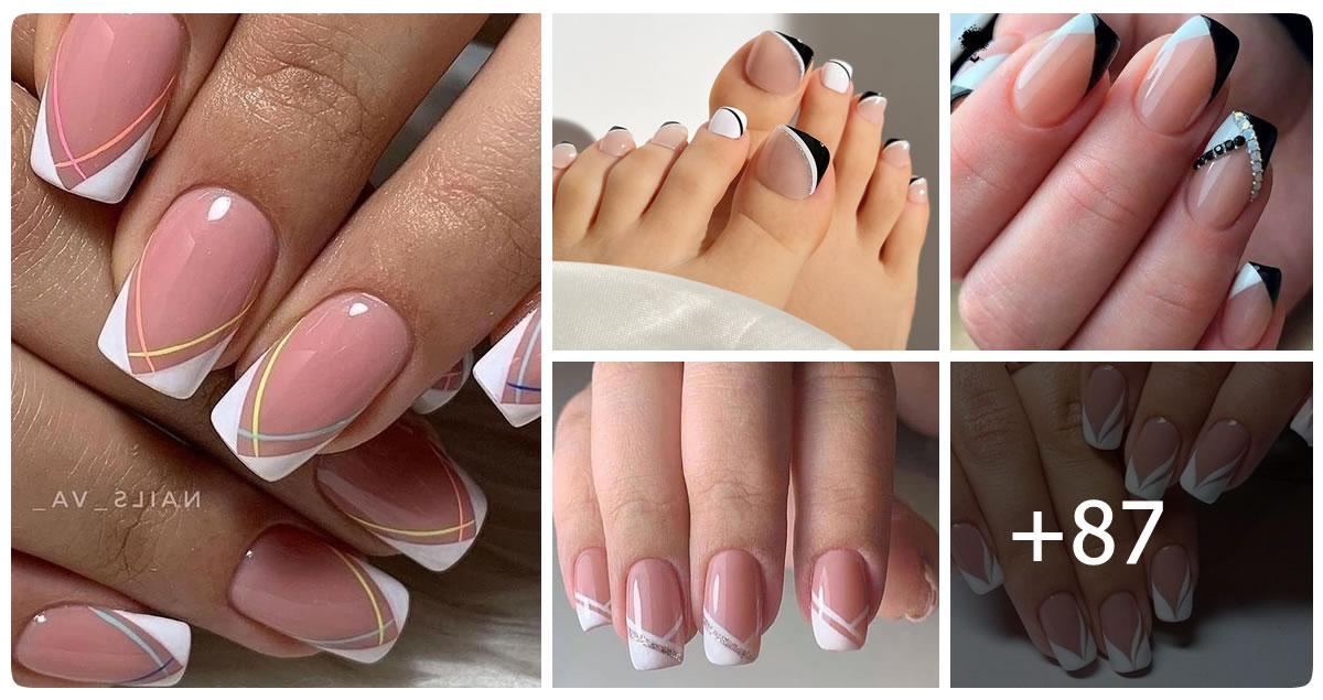 87 Amazing French Manicure Designs 💅 【Cute French Nail Arts 2023】