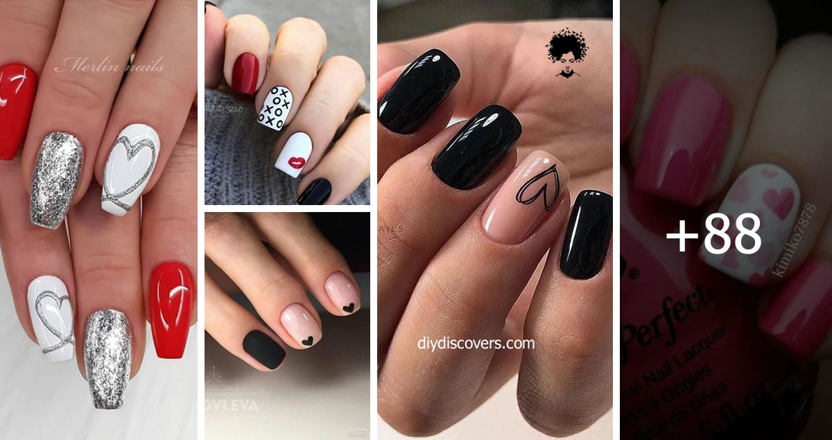 88 Cute Heart Nail Design Ideas for 2022