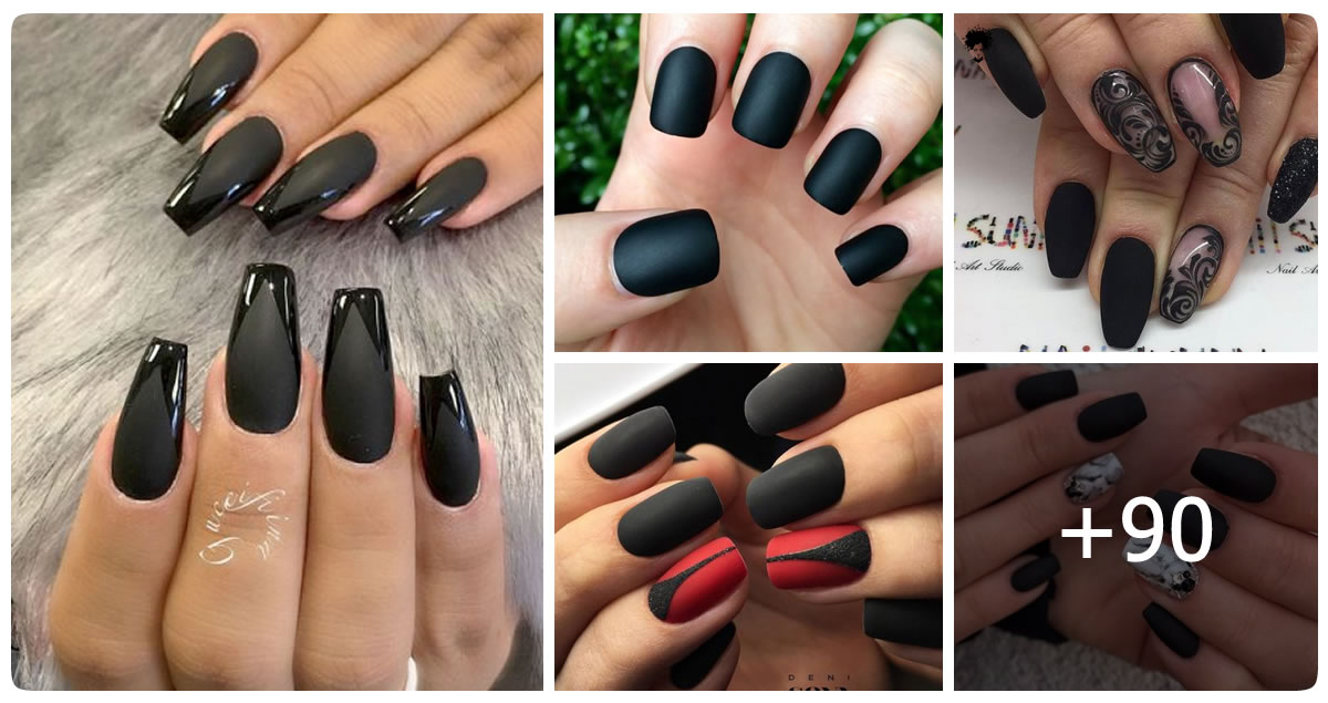 90+ Matte Black Nails That Will Make You Thrilled