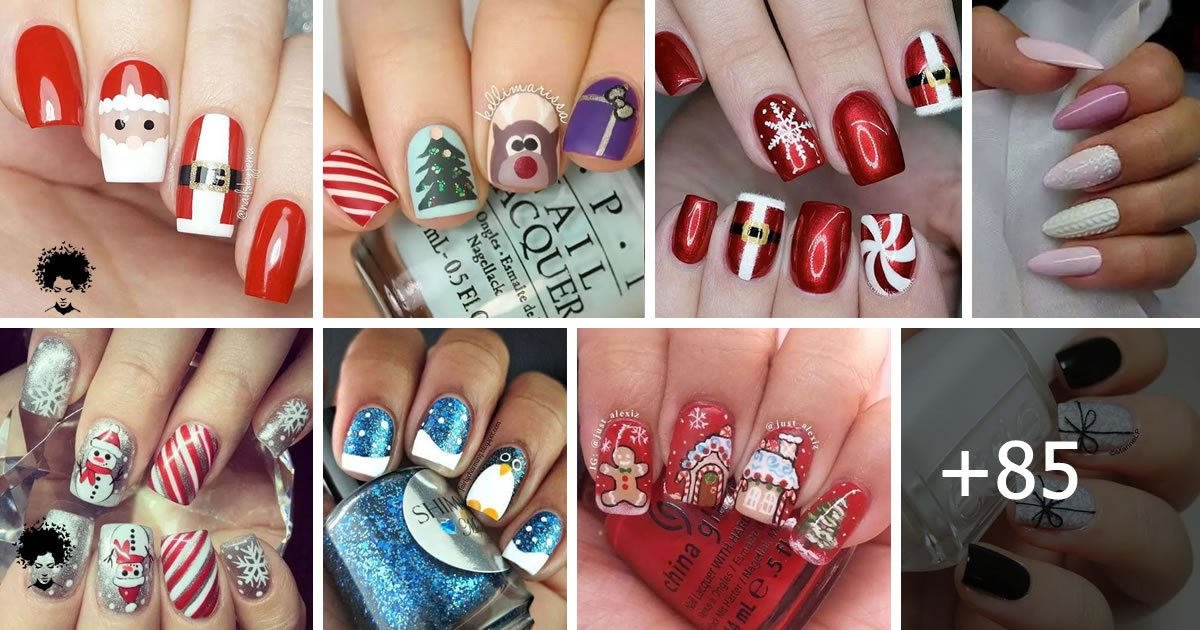 93 PH๏τos: Unique and Cute Nail Design Ideas that are Perfect for Christmas