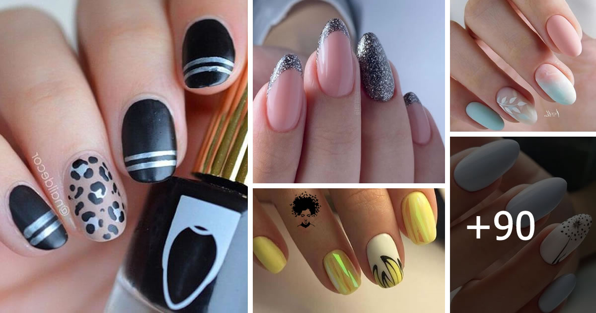 94 PH๏τos: Trendy Oval Nail Art Designs Ideas For 2022