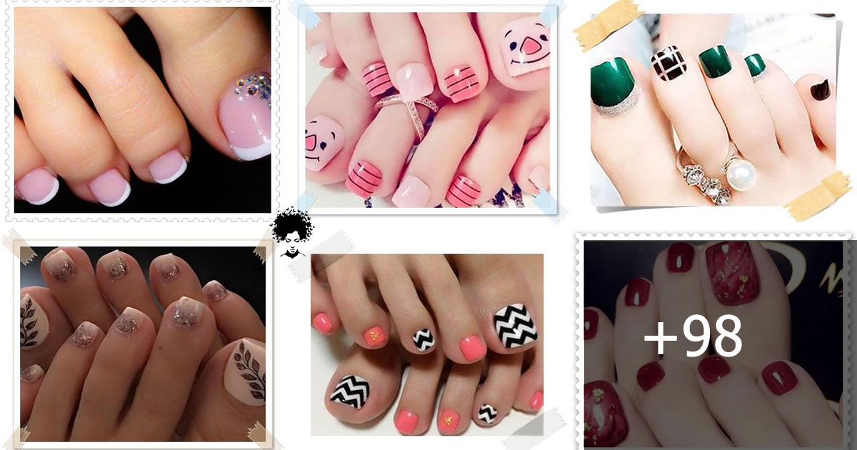 96 PH๏τos: Toe Nail Designs To Keep Up With Trends