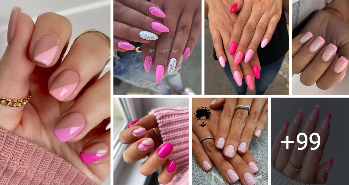 99 PH๏τos: Pink Gel Nails ~ The Sweetest Manicure With Bright Shades And Glossy Effects