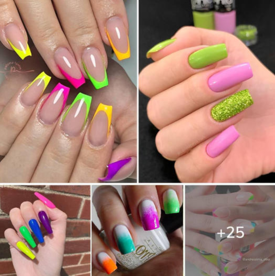 A kaleidoscope of multicolored nail designs and ideas