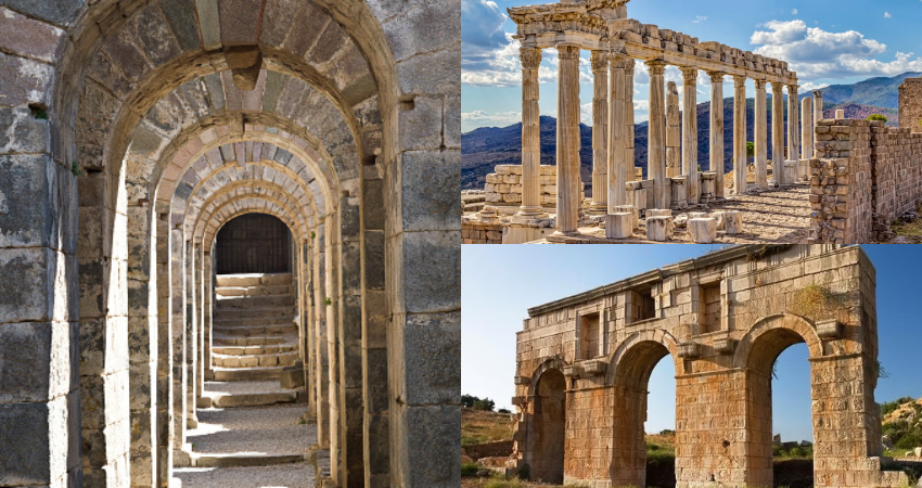 Roman Arch in the remains of the ancient site of Pergamon, Turkey.