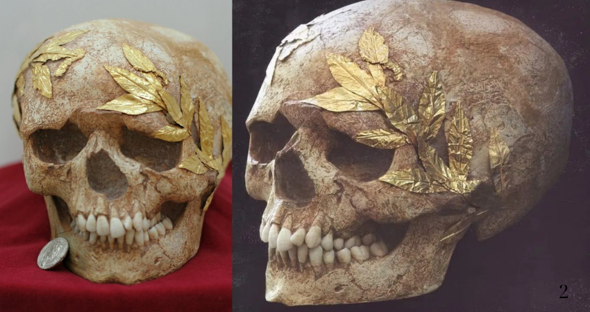 2,500-Year-Old Skull With Gold Wreath Unearthed in Crete