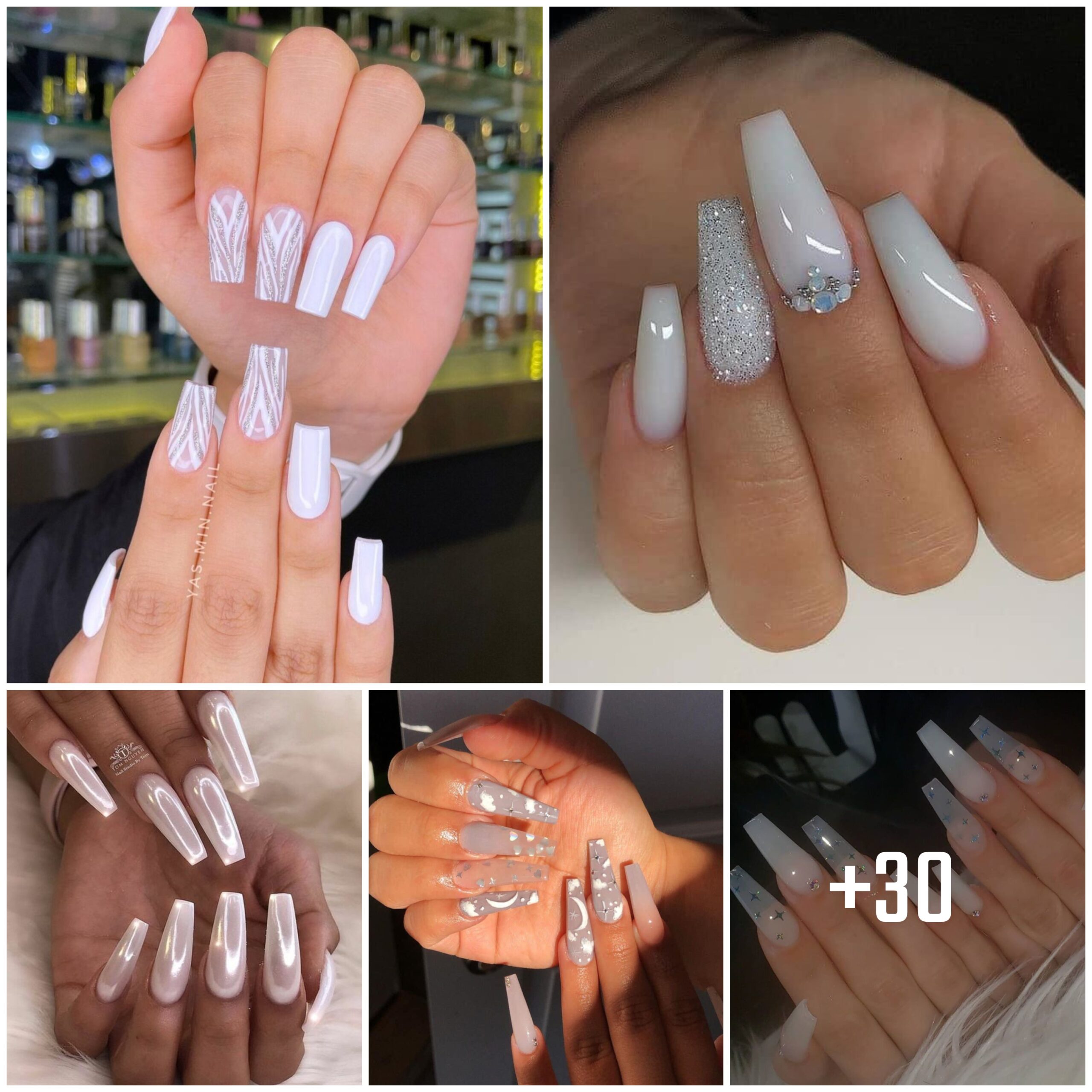 45+ White Nail Artwork Designs for Your Subsequent Manicure