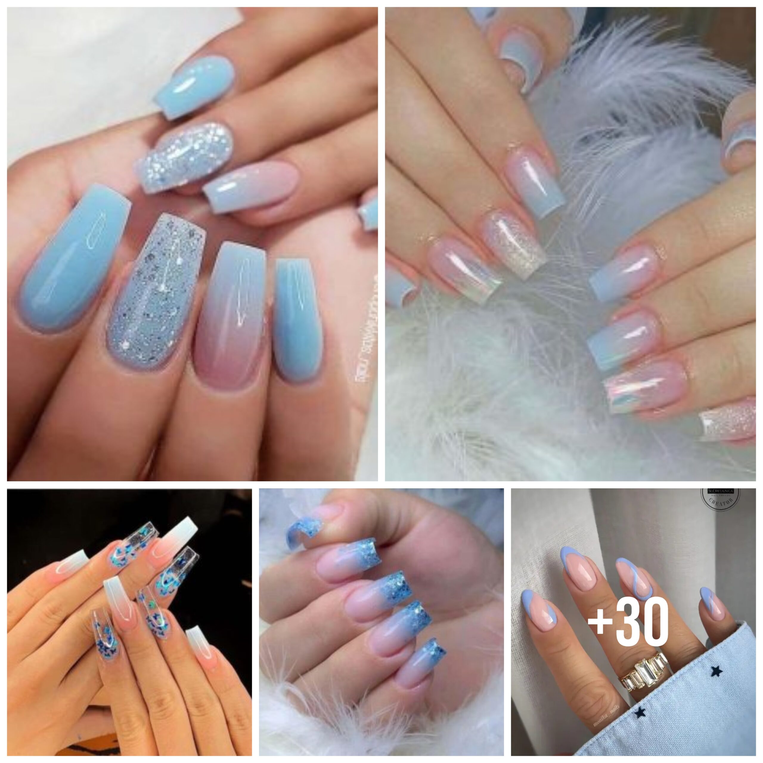 30 Glamorous Cyan Manicure Designs that Fiercely HypnoTize Femininity At First Glɑnce