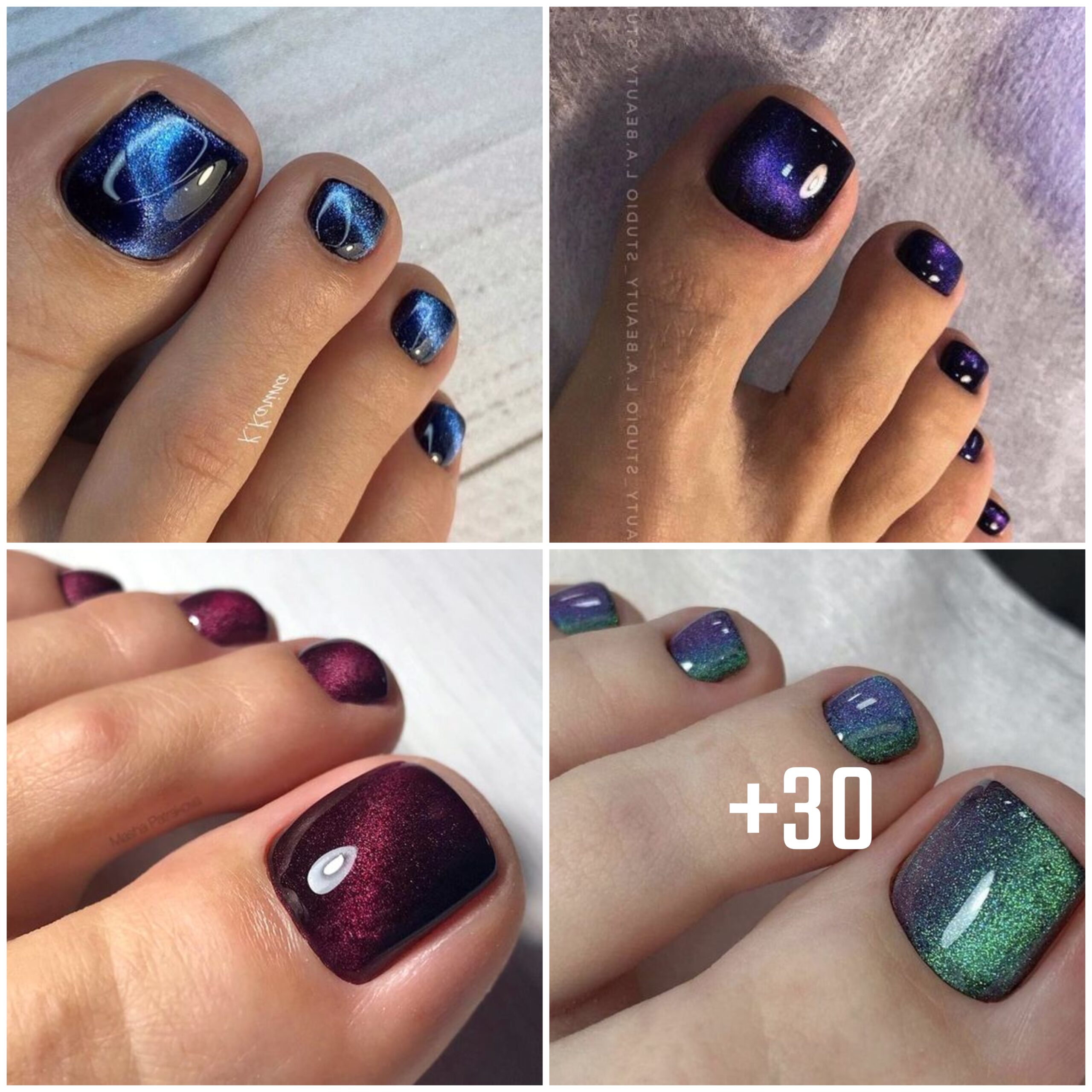 Unleashing the Purr-fect Pedicure: Cat-eye Toenail Inspiration