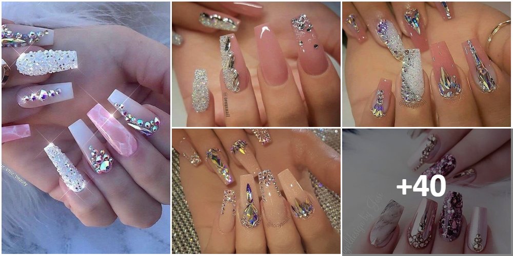 NAILS WITH STRᴀss AND RHINESTONES ▷ 40 Elegant Ideas 💅