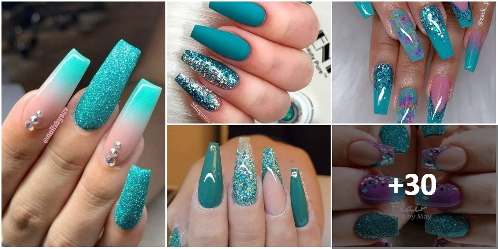 20 TOP Ideas  ▷ LIGHT BLUE AQUA NAILS