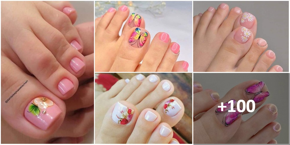 Uñas del Pie DECORADAS ▷100 Bellas Ideas 💙🧡❤️