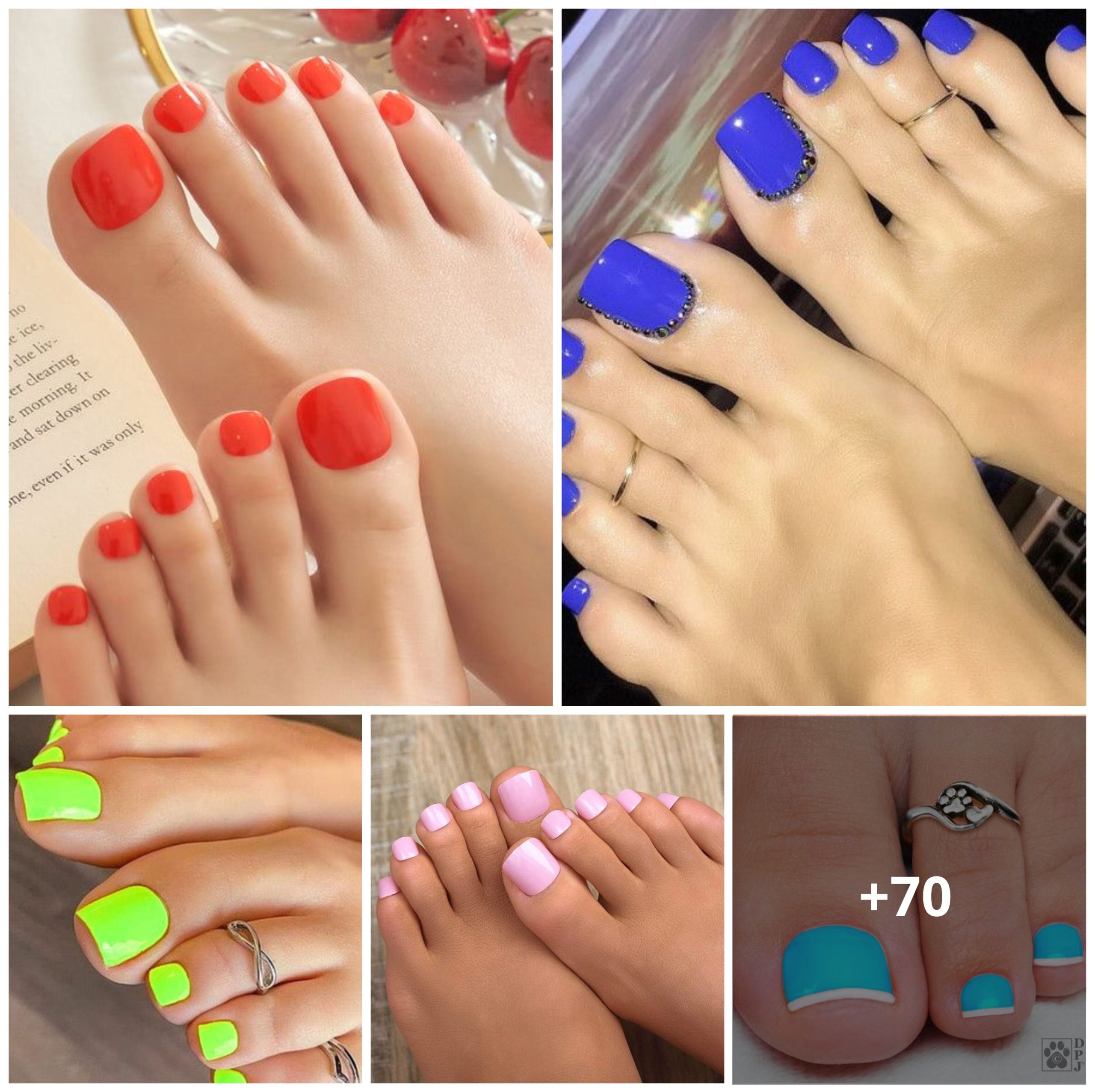 Decorated Nails of the Easy and Beautiful Feet 【73 Colorful Ideas】 【The Best of 2024】