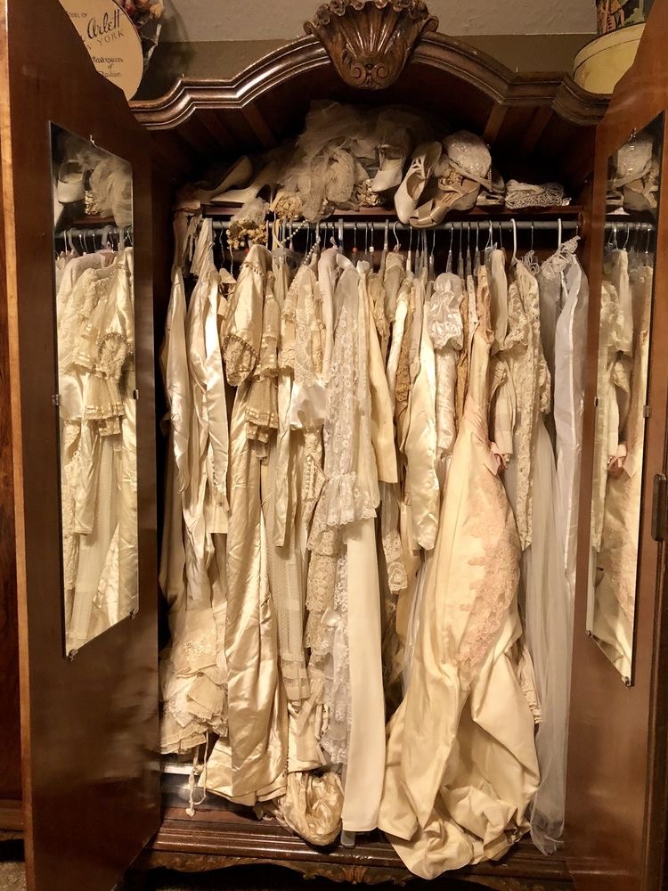 The allure of abandoned closets with antique clothes