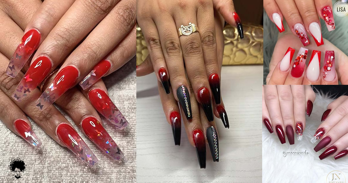 Las 23 Uñas E Ideas Rojas Más Hermosas De Ombre