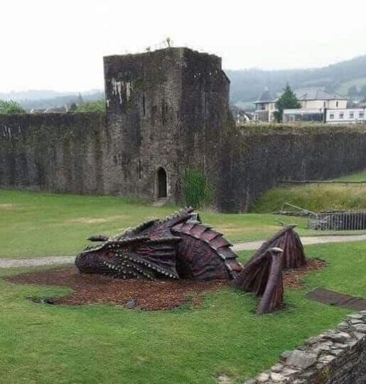 Caerphilly’s Castle Ruins Hold Legends of Dragons