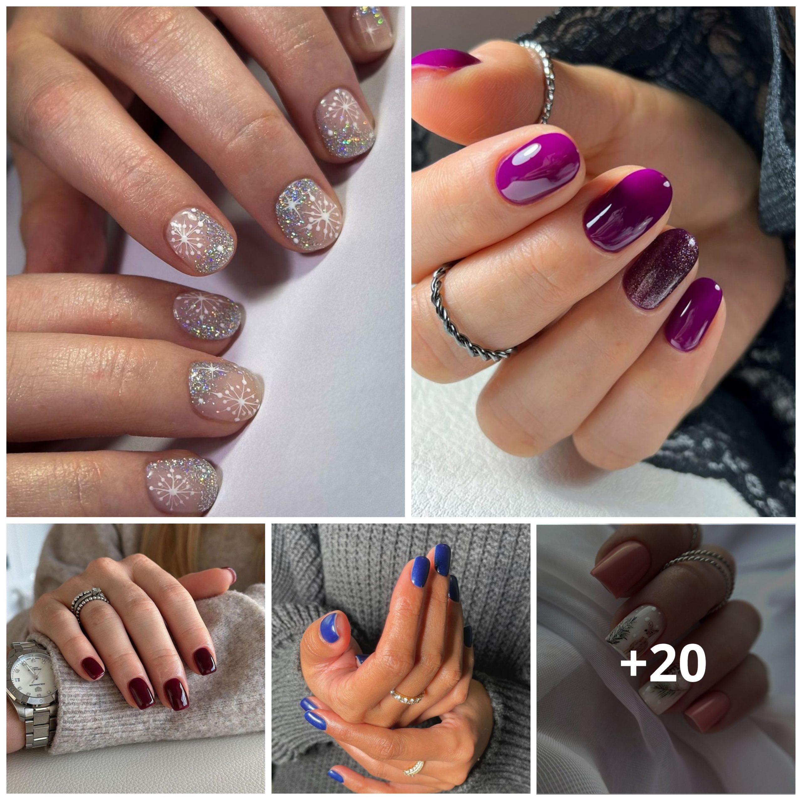 Short Winter Nails 2024 – 2025: Timeless Designs for the Season