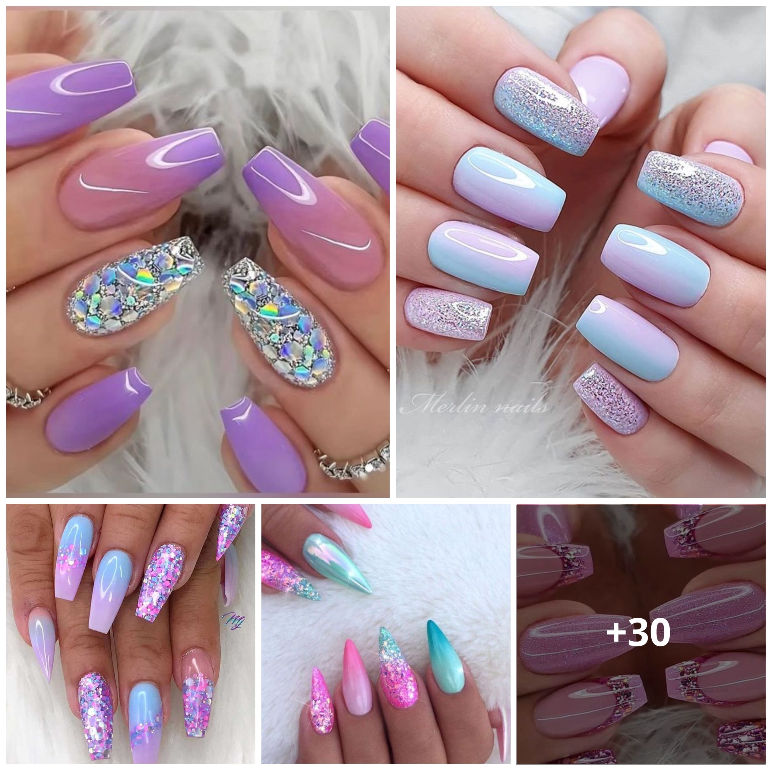 Sugar Pastels – Soft and Shimmering Nail Art That Captivates