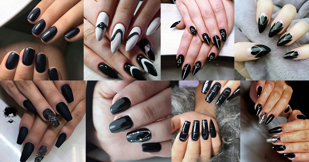 Top 63 Best Black Nail Ideas for Women