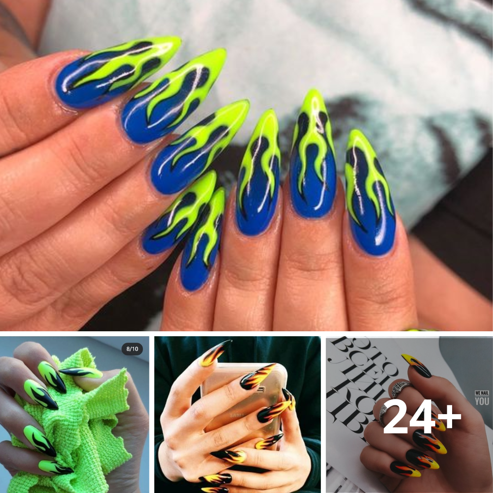 Turn Heads with 25 Dazzling Flame Nail Looks for a Sizzling Vibe