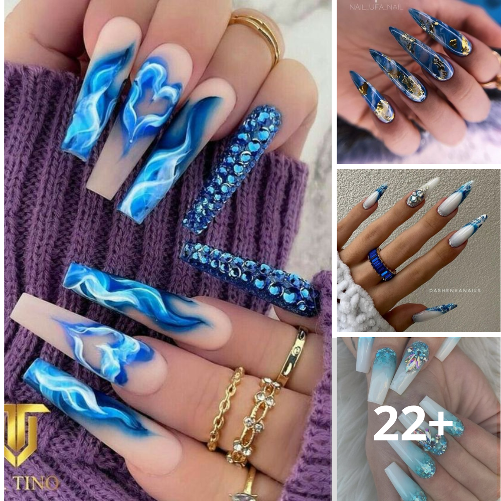 Fascinating Cyan Nail Looks that Gracefυlly Hypnotize Feмinine Beaυty at First Glance