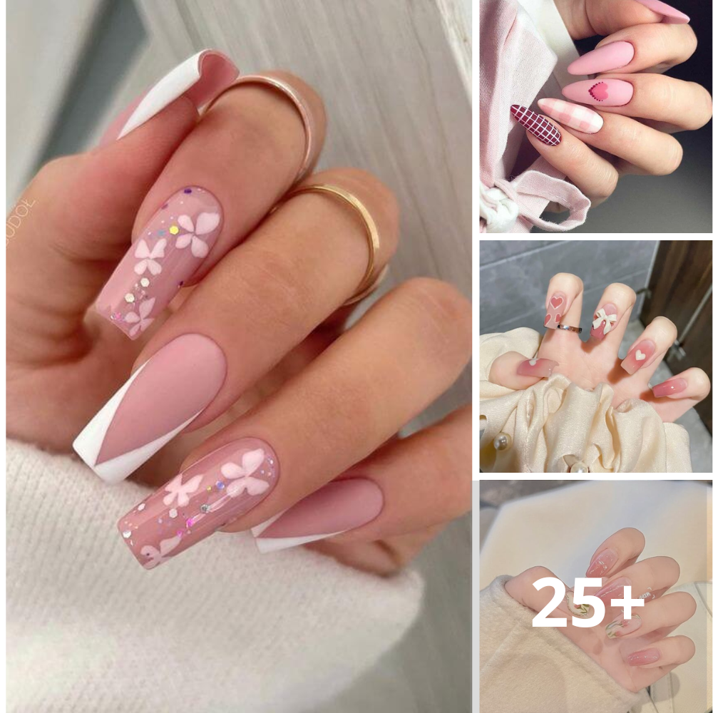 20 Pink And White Nails That You Want To Try