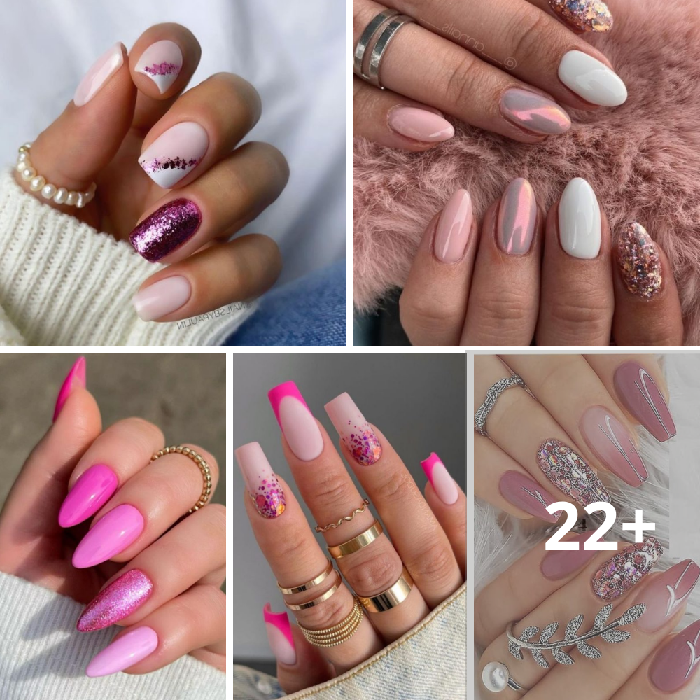 Elevate your style with standout nail concepts showcasing pink glitter nails – embrace the trend today! Discover 65 fabulous ideas.