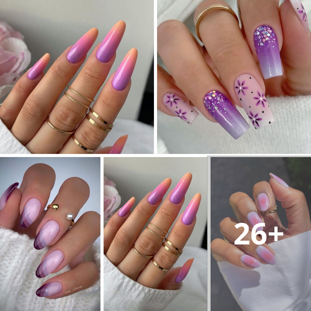 45+ Subtly Enriching Purple Ombre Nail Styles for a Mesmerizing Look.