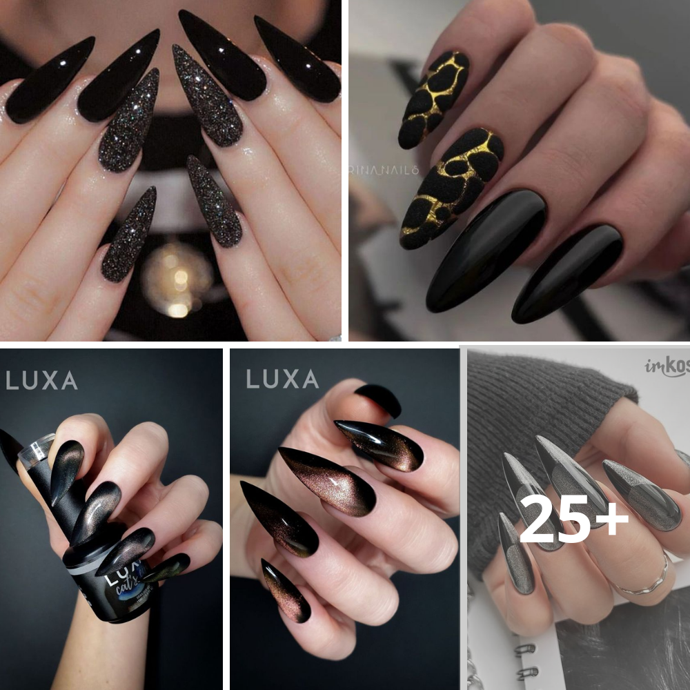 65+ Elegant Black Nail Artwork Concepts for a Glamorous Contact