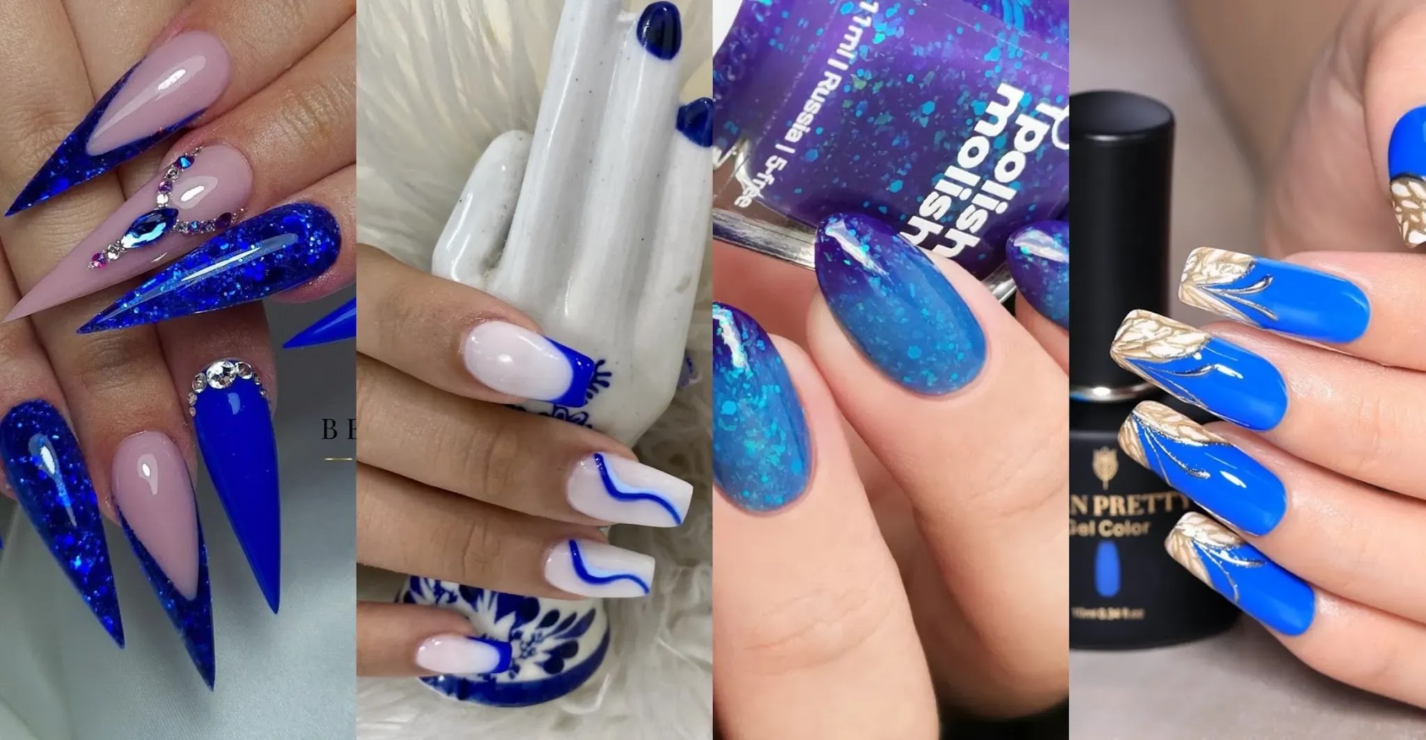 94 Stylish Blue Nail Ideas for Your Next Manicure