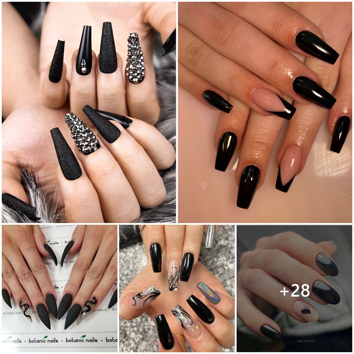 71+ Black Nail Designs To Rock Your Look!