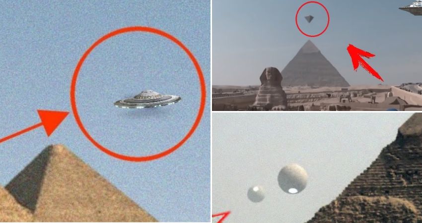 The enigmatic spherical UFO sighting near the famous Pyramids of Giza sparks worldwide intrigue and speculation.