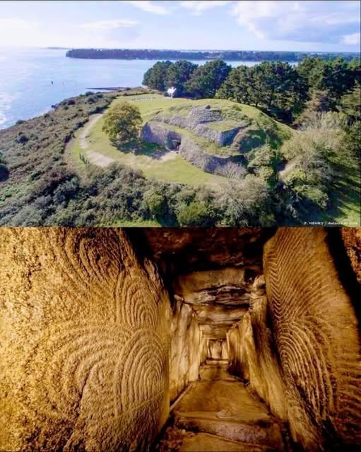 Gavrinis, a small island located in the Gulf of Morbihan in Brittany, France.