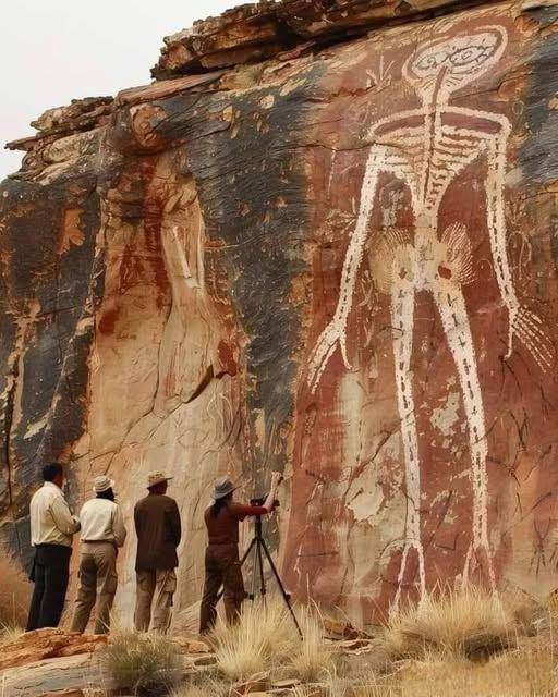 10,000-year-old rock paintings depicting aliens and UFOs found in Chhattisgarh