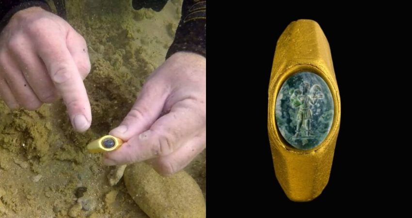 Israeli Archaeologists Just Found A Gold Ring With One Of The Earliest Symbols For Jesus Christ In A Roman-Era Shipwreck