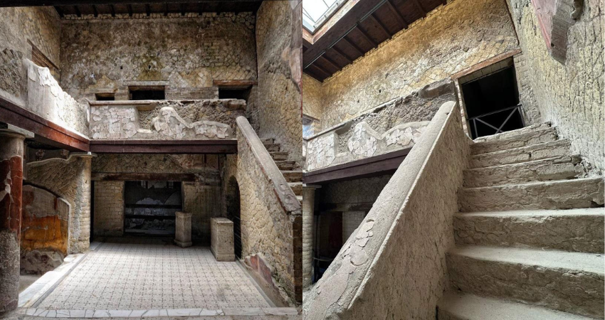 A Room from the excavated ruins of Herculaneum, Italy.