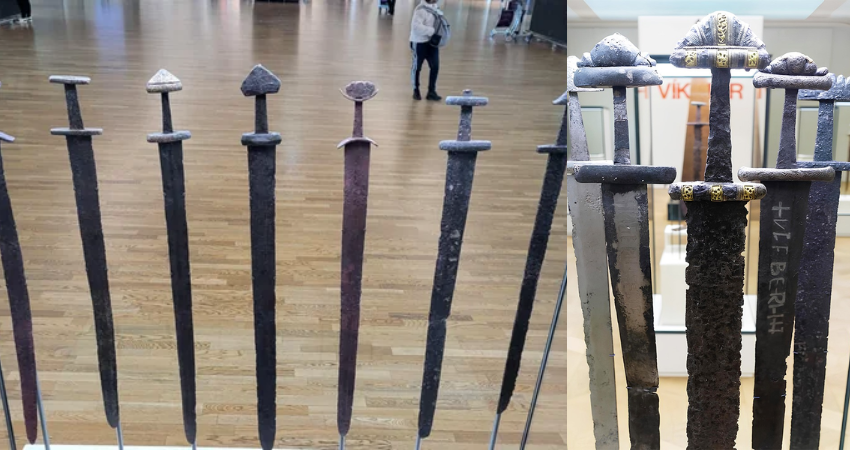 11 Elaborate viking swords with decorated hilts