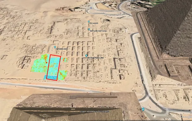 Mystery ‘L-shape’ structure found hidden beneath royal Giza cemetery near pyramids – and scientists say it’s not natural