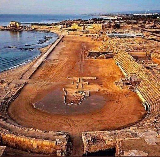 The Roman racetrack in Caesarea, Israel