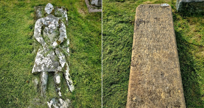 This is a tale of two very different gravestones, both at Kilmuir in the north of Skye.